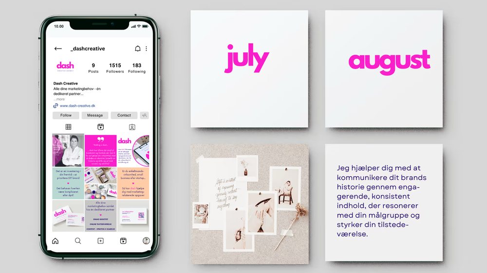 Instagram-profil på en mobil og opslag til sociale medier
