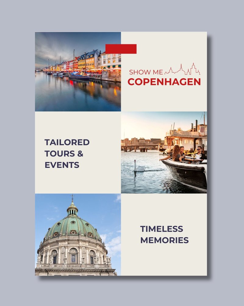 Show Me Copenhagen: digital flyer med billeder fra København