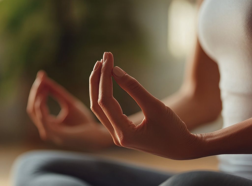 Hænder i meditationsstilling